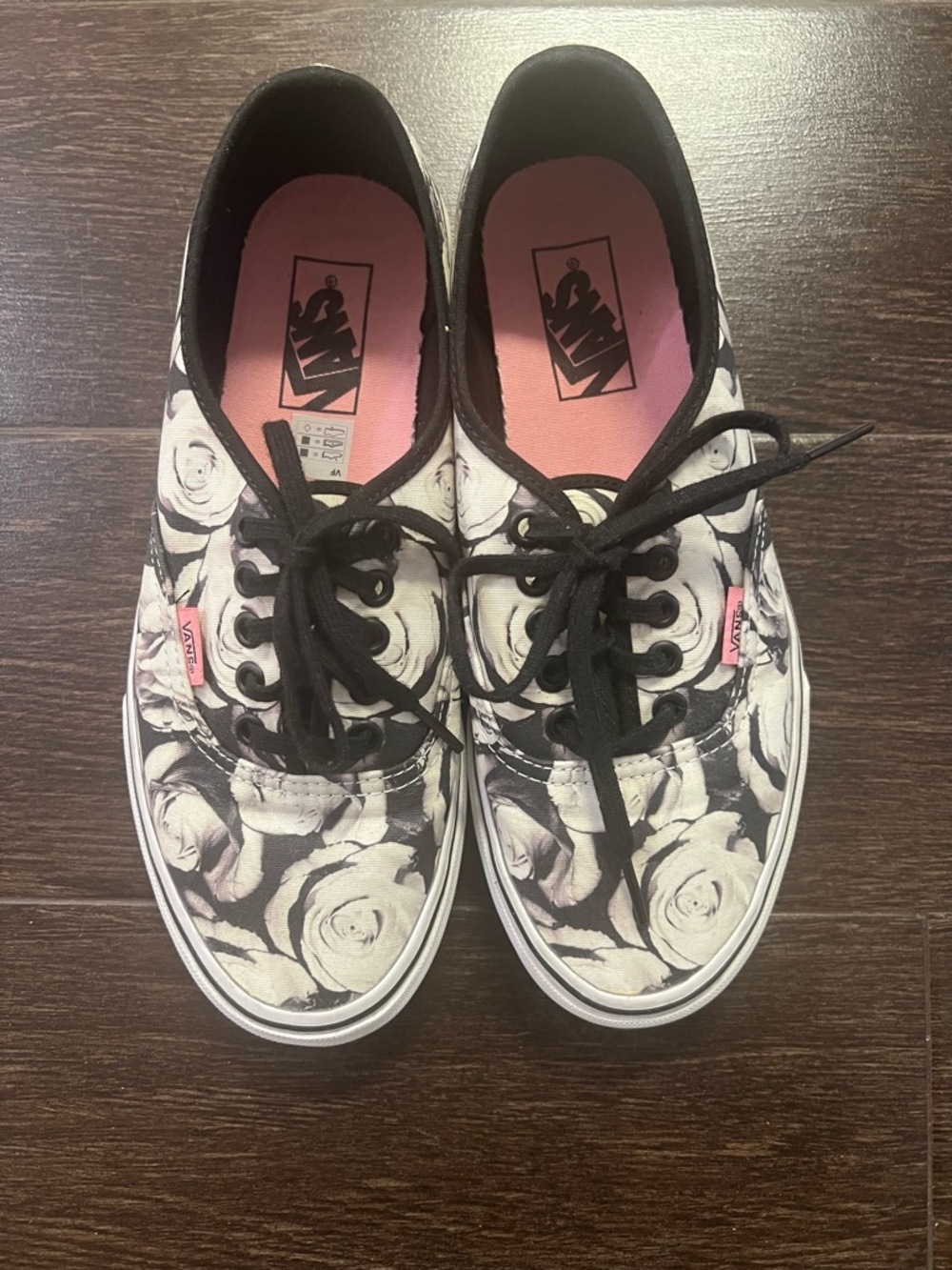 Rare Vans Rose Print Floral Sneakers Women 8.5 Y2K Style